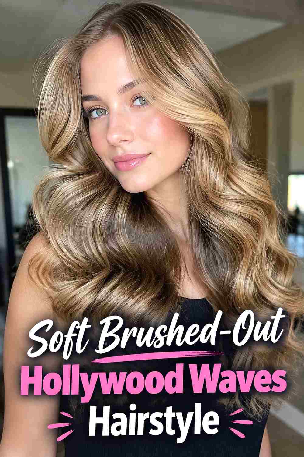 1. Soft Brushed Out Hollywood Waves Hairstyle