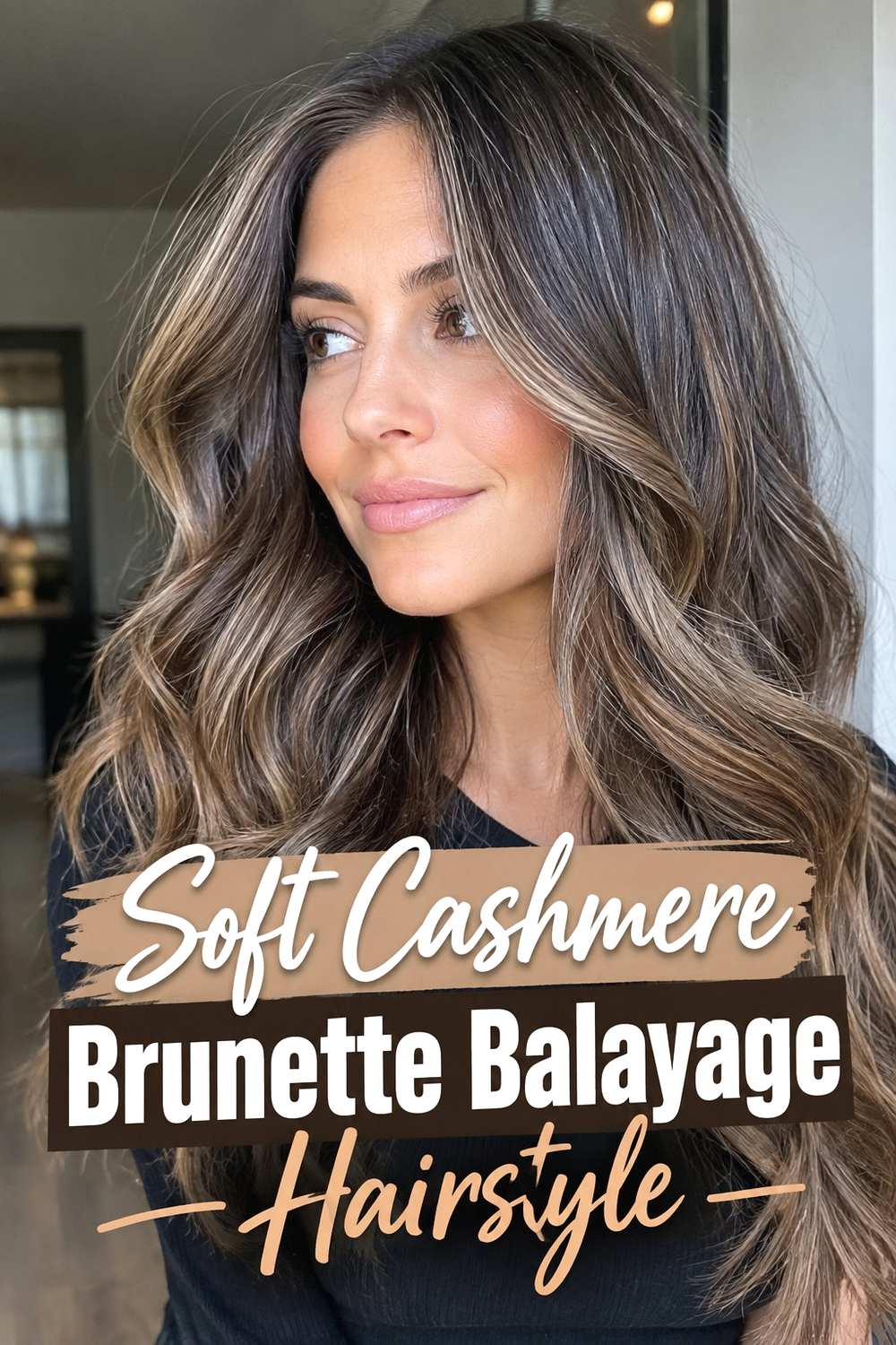 1. Soft Cashmere Brunette Balayage Hairstyle