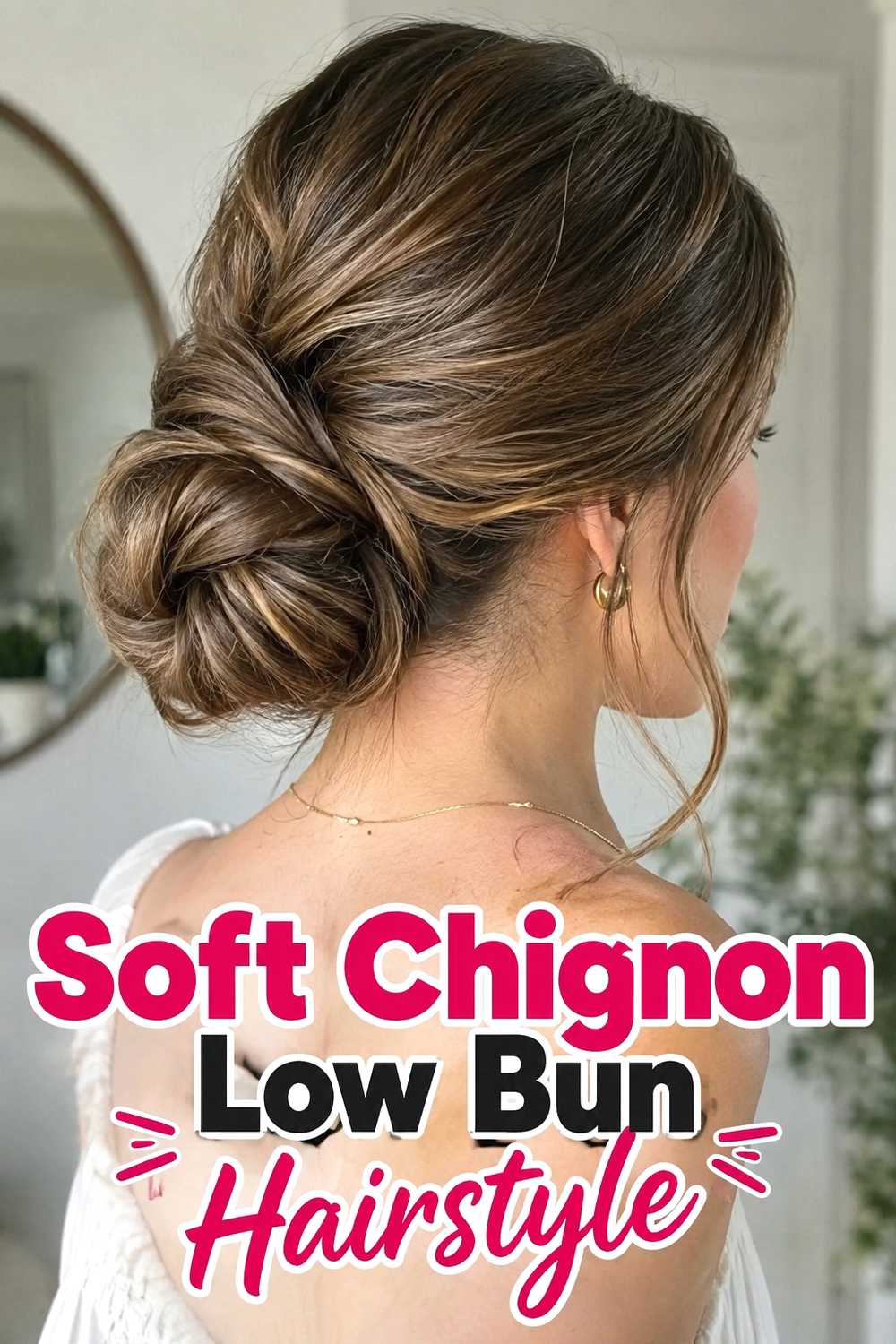 11. Soft Chignon Low Bun Hairstyle