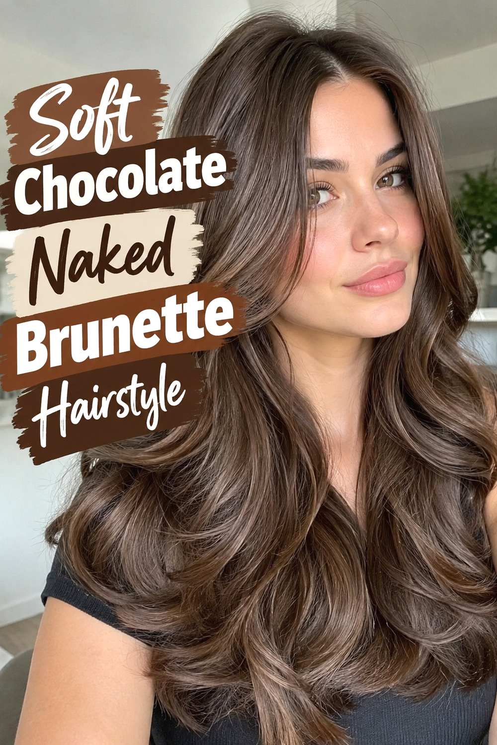 5. Soft Chocolate Naked Brunette Hairstyle