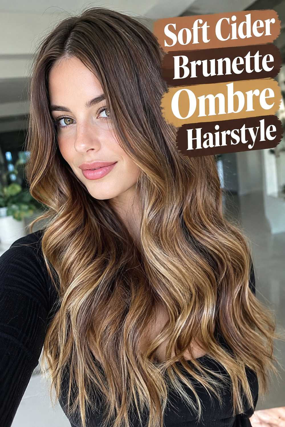 14. Soft Cider Brunette Ombre Hairstyle