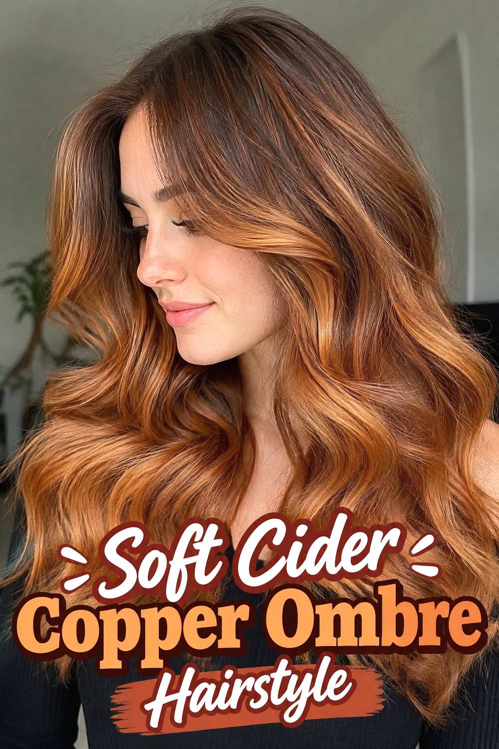 7. Soft Cider Copper Ombre Hairstyle