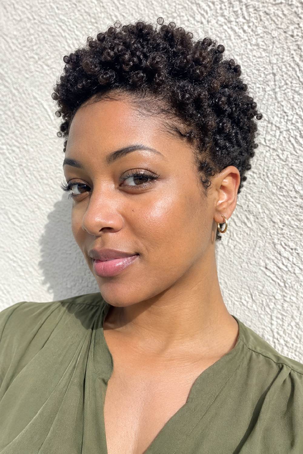 Soft Coily Pixie Baddie Hairstyle