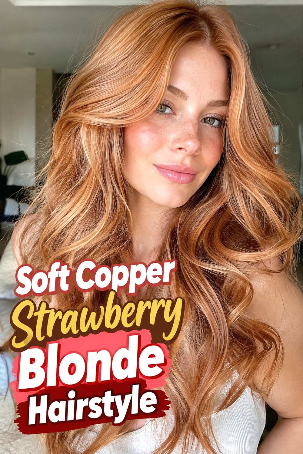 1. Soft Copper Strawberry Blonde Hairstyle