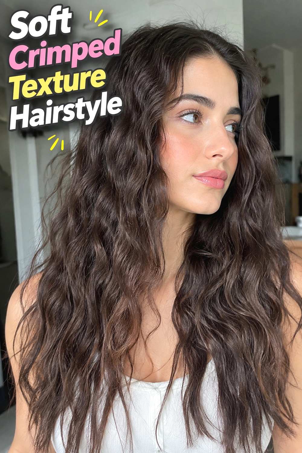 15. Soft Crimped Texture Hairstyle