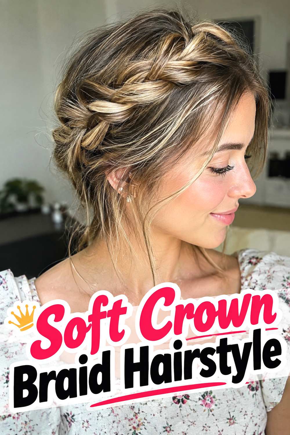 Soft Crown Braid Hairstyle