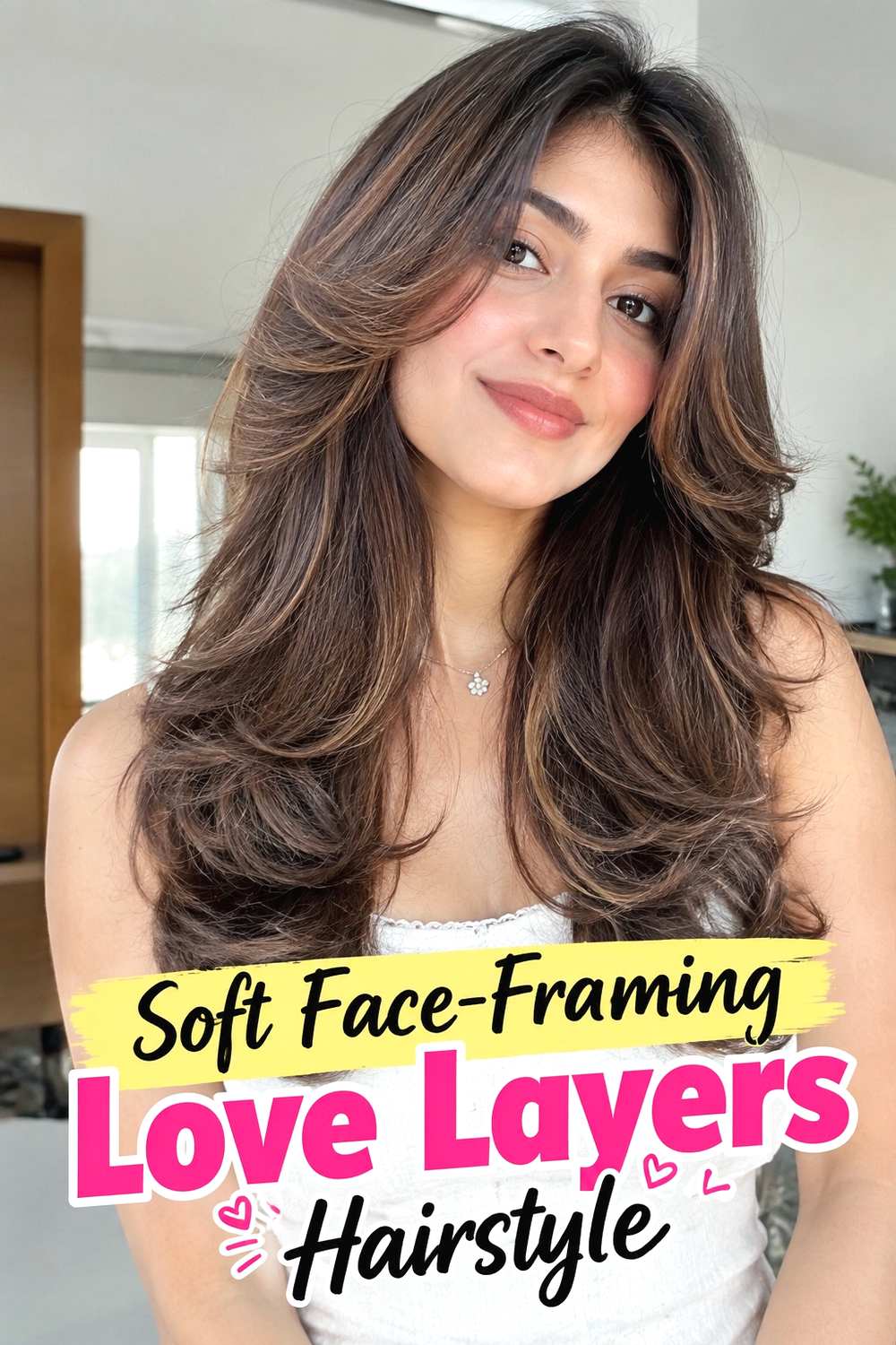 1. Soft Face Framing Love Layers Hairstyle