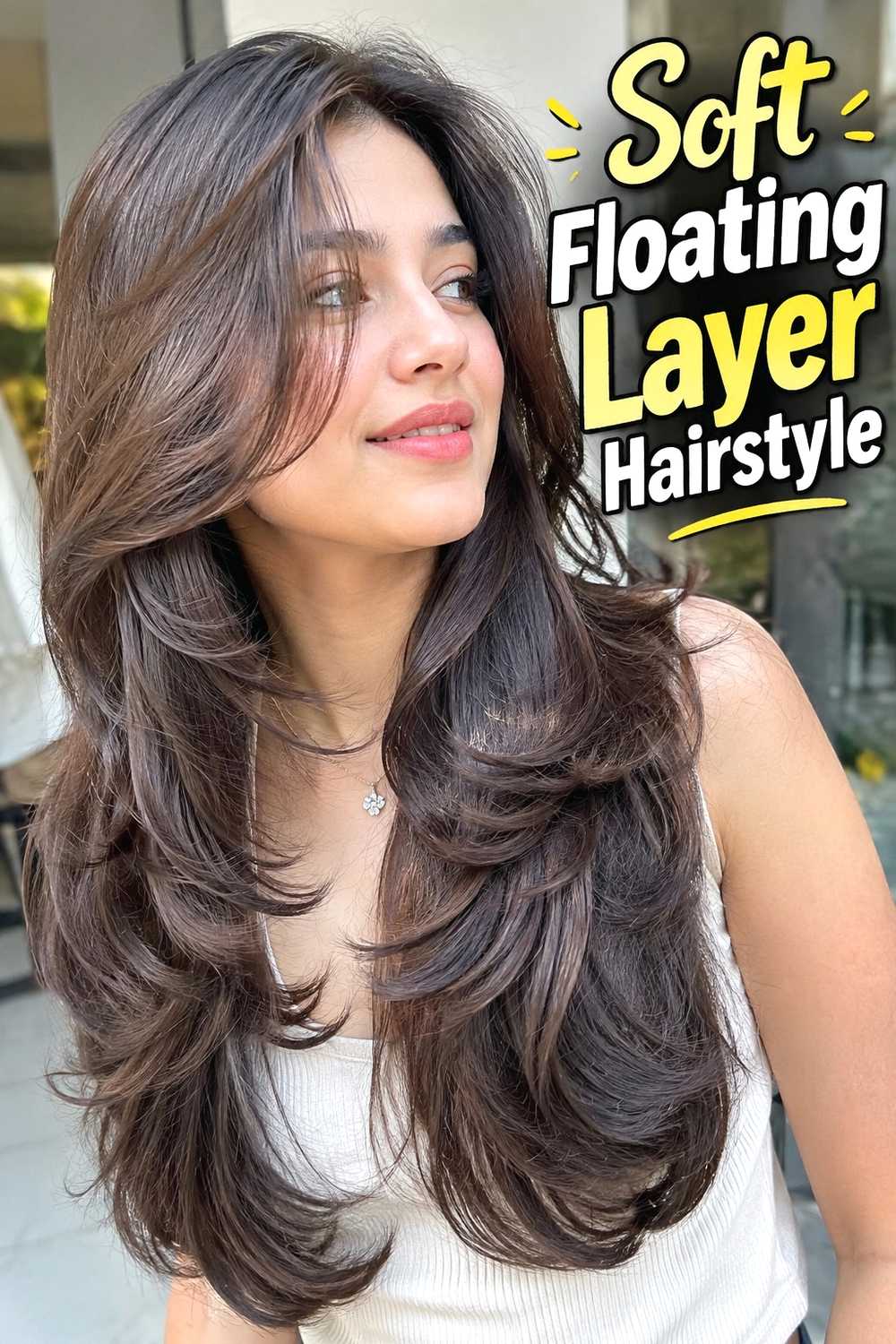 1. Soft Floating Layer Hairstyle