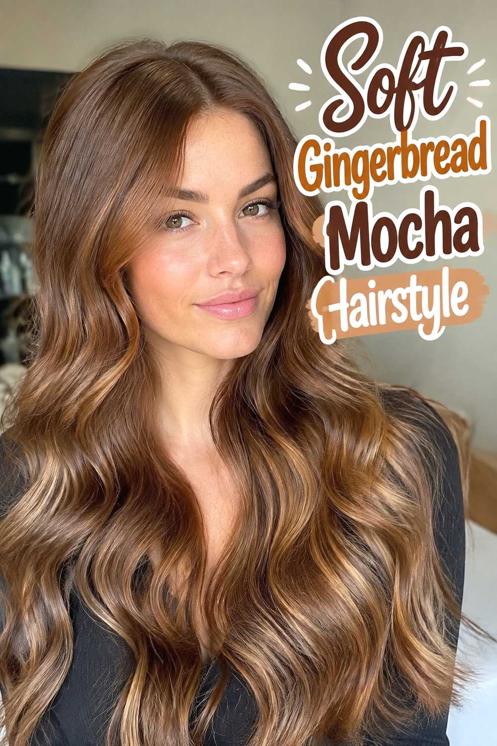 14. Soft Gingerbread Mocha Hairstyle
