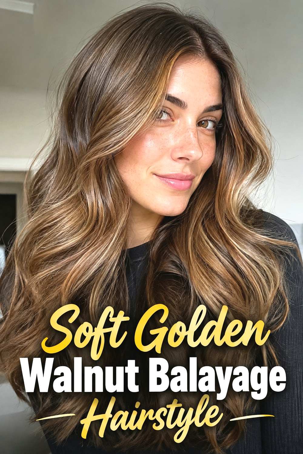 1. Soft Golden Walnut Balayage Hairstyle