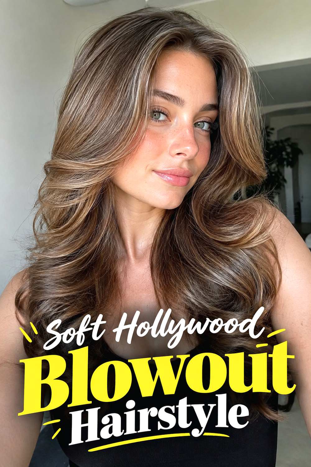 Soft Hollywood Blowout Hairstyle