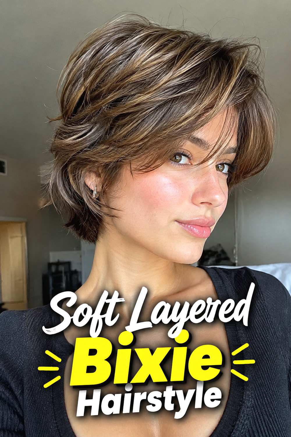 Soft Layered Bixie Hairstyle