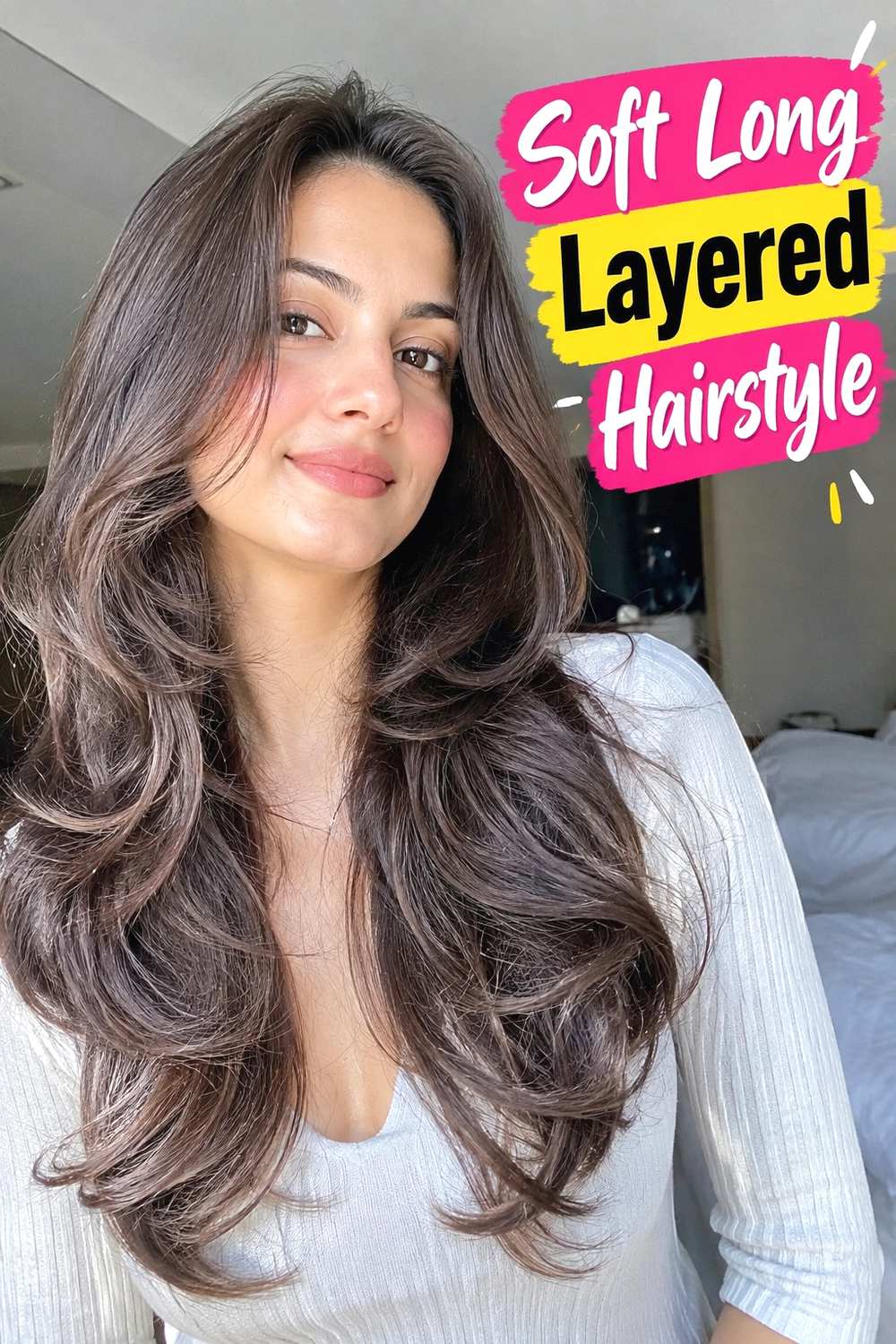 1. Soft Long Layered Hairstyle