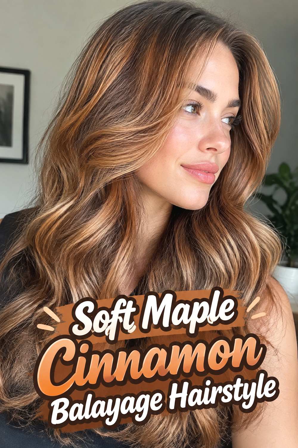 Soft Maple Cinnamon Balayage Hairstyle
