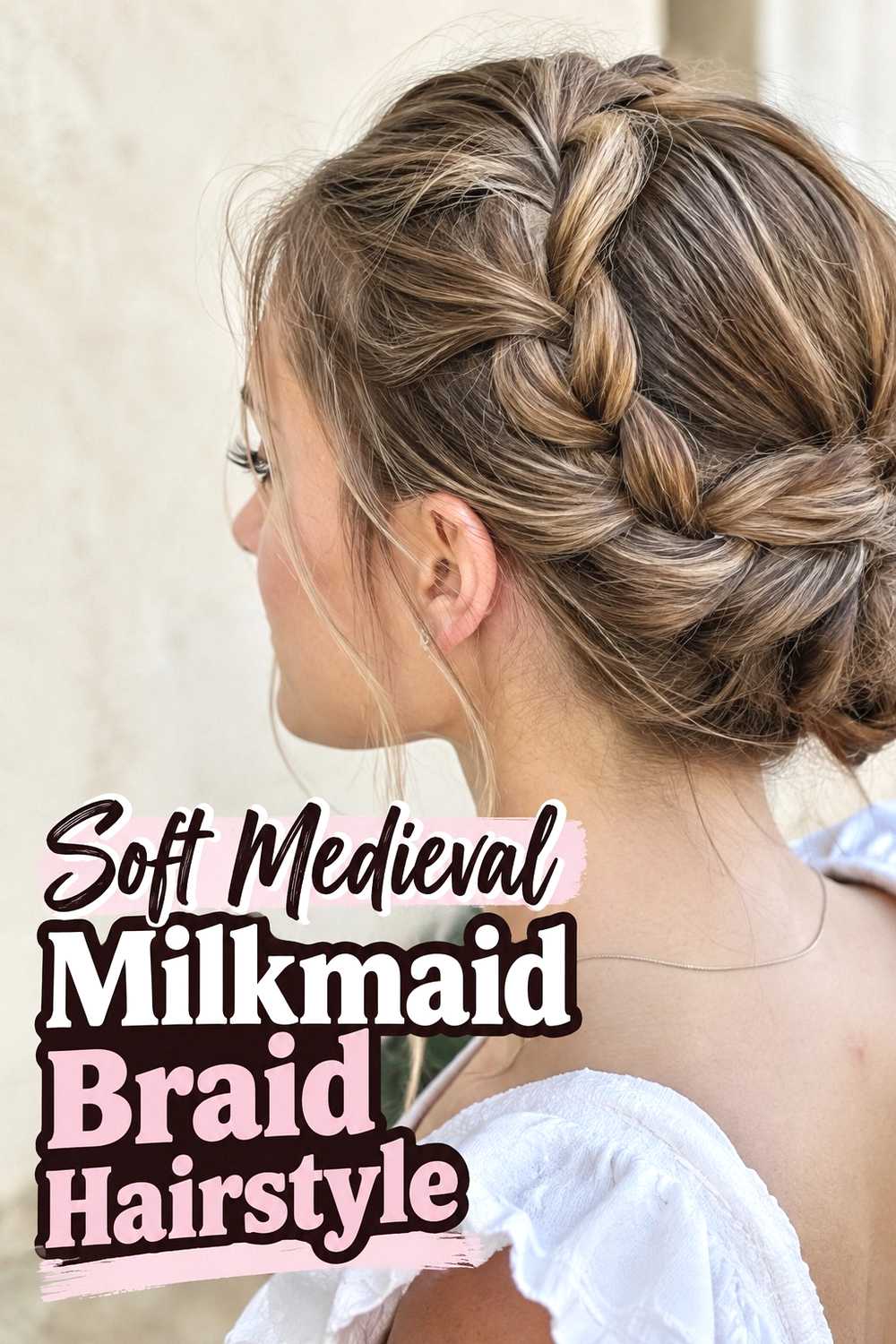10. Soft Medieval Milkmaid Braid Hairstyle