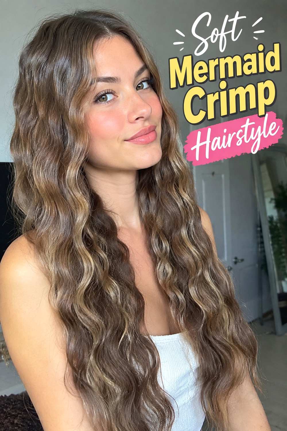 3. Soft Mermaid Crimp Hairstyle