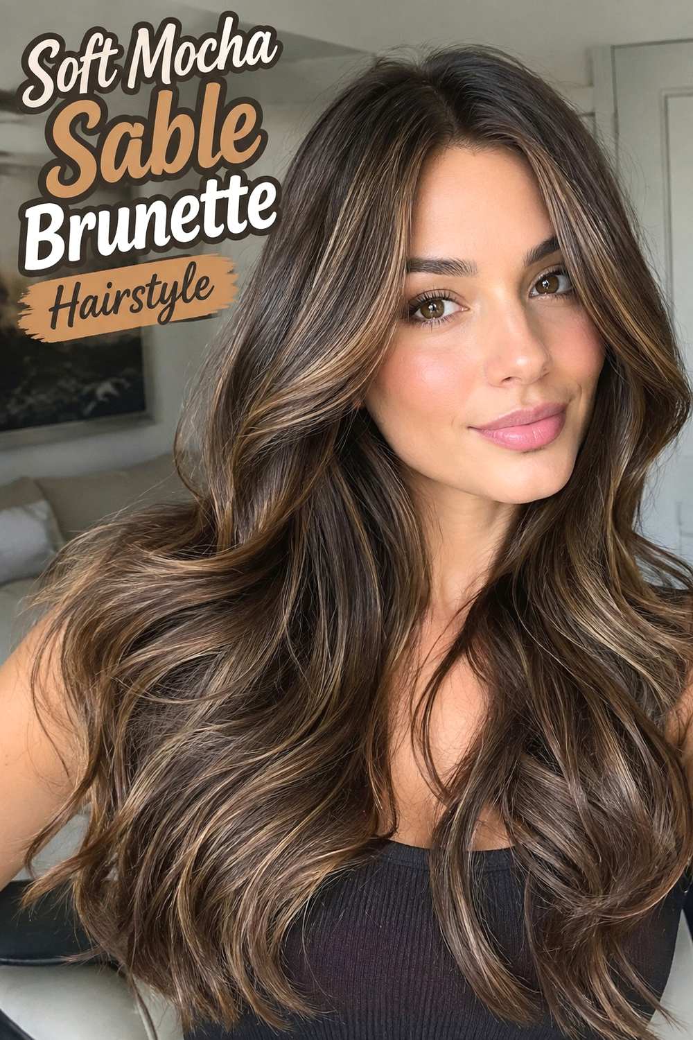 3. Soft Mocha Sable Brunette Hairstyle