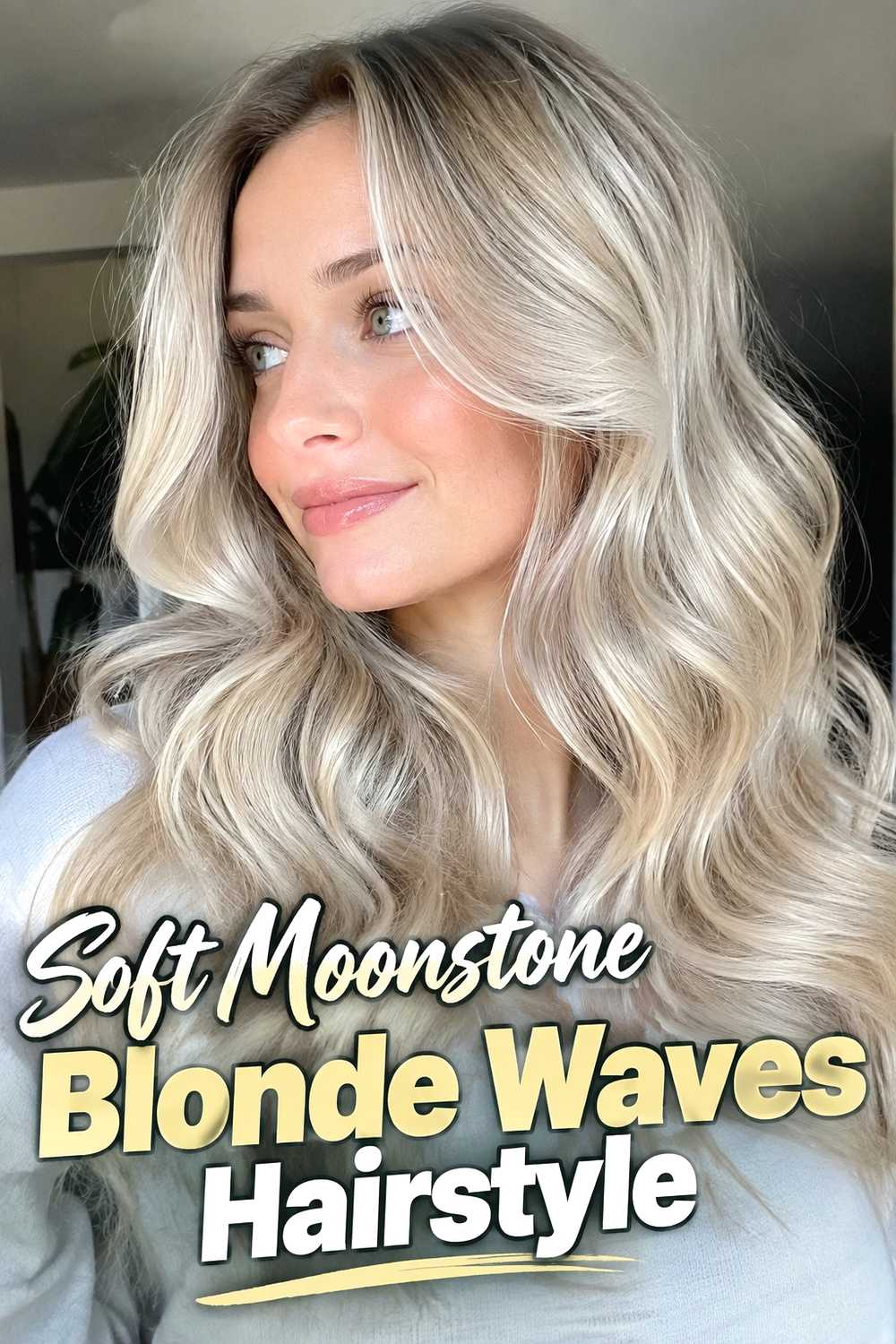 1. Soft Moonstone Blonde Waves Hairstyle