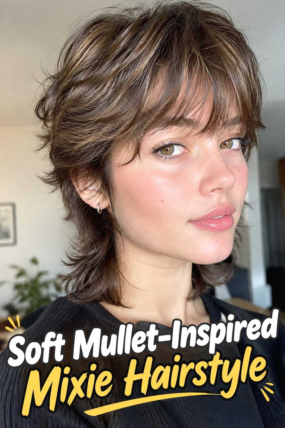 16. Soft Mullet Inspired Mixie Hairstyle