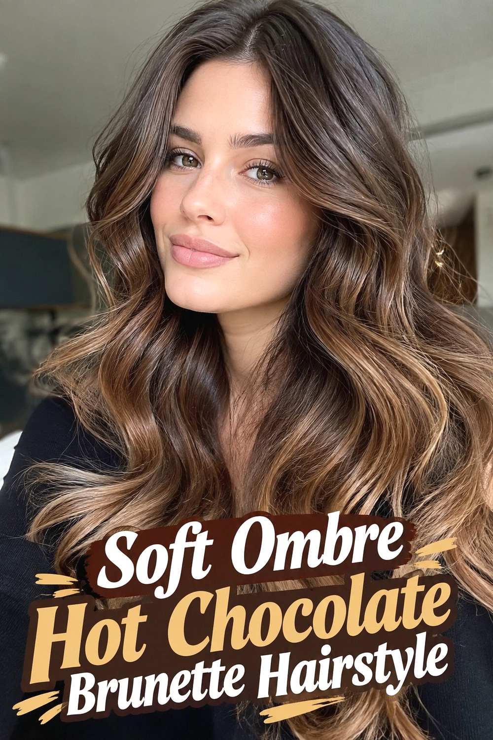 15. Soft Ombre Hot Chocolate Brunette Hairstyle