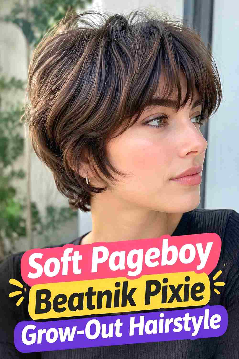 5. Soft Pageboy Beatnik Pixie Grow Out Hairstyle