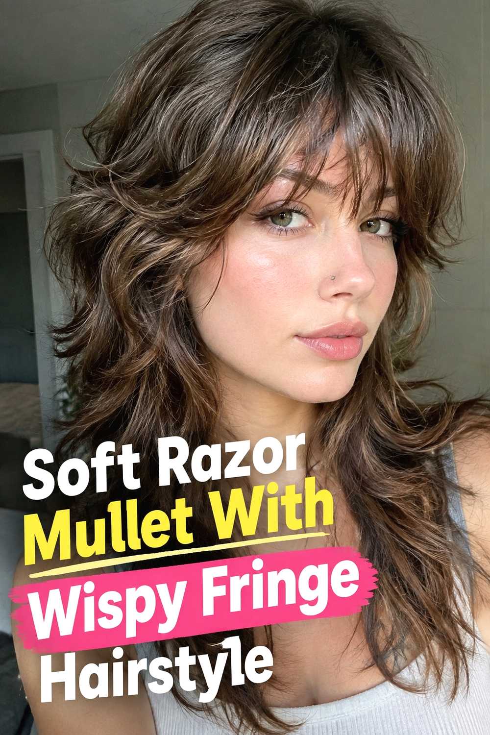 1. Soft Razor Mullet With Wispy Fringe Hairstyle