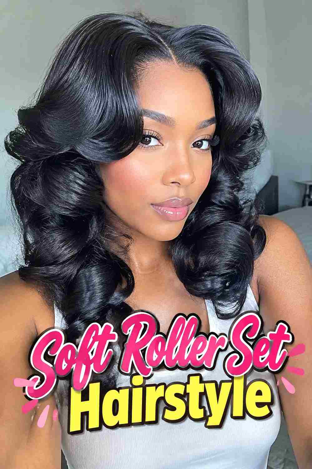 16. Soft Roller Set Hairstyle