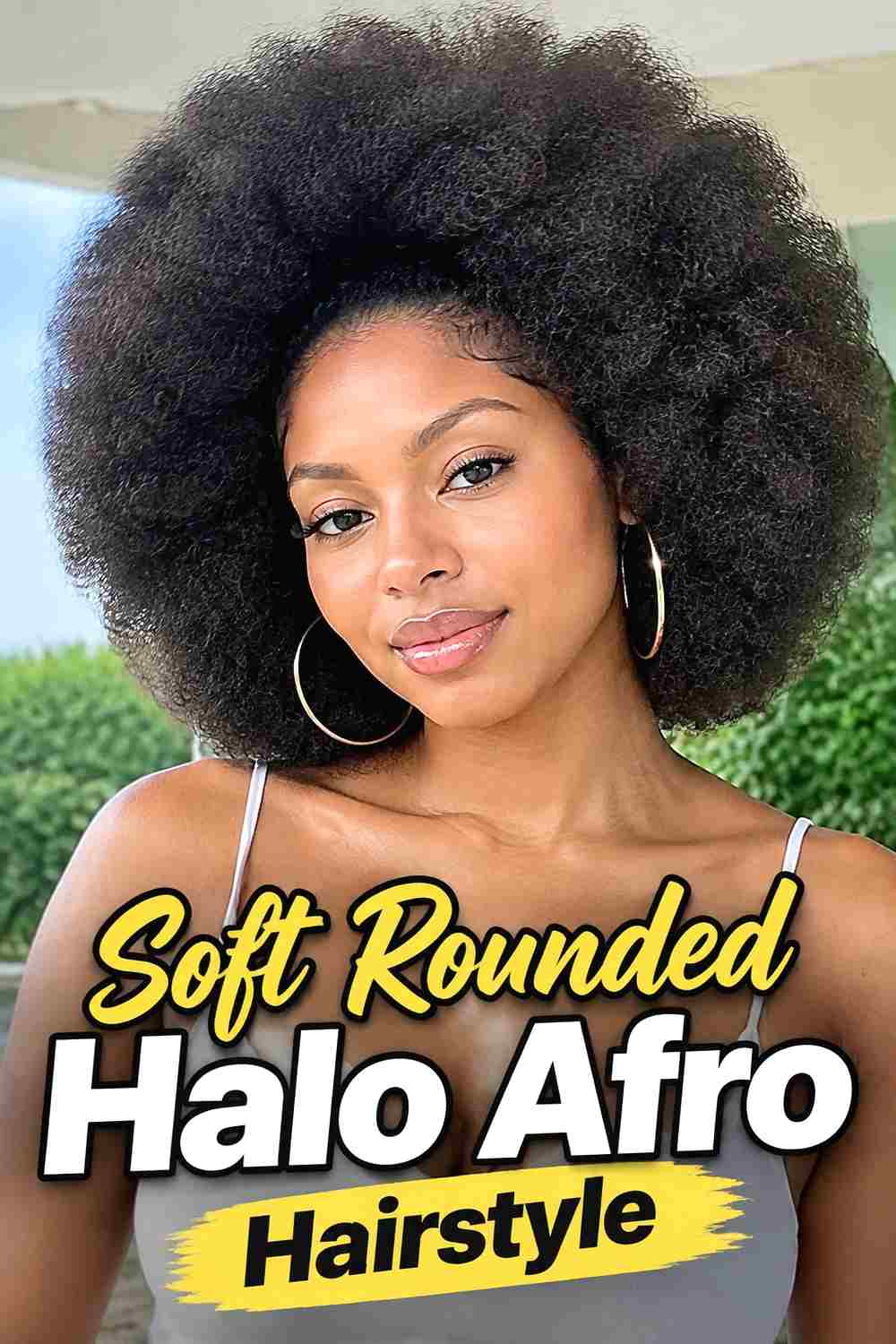 1. Soft Rounded Halo Afro Hairstyle