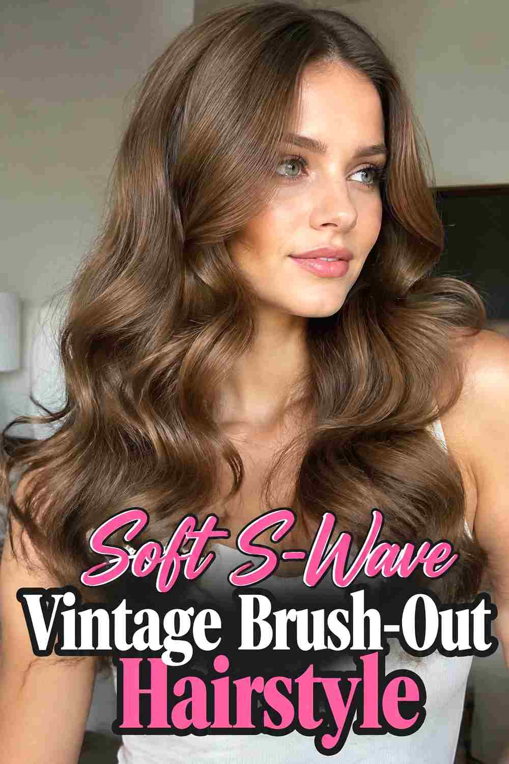 9. Soft S Wave Vintage Brush Out Hairstyle