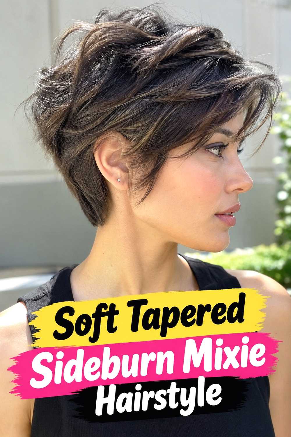 13. Soft Tapered Sideburn Mixie Hairstyle