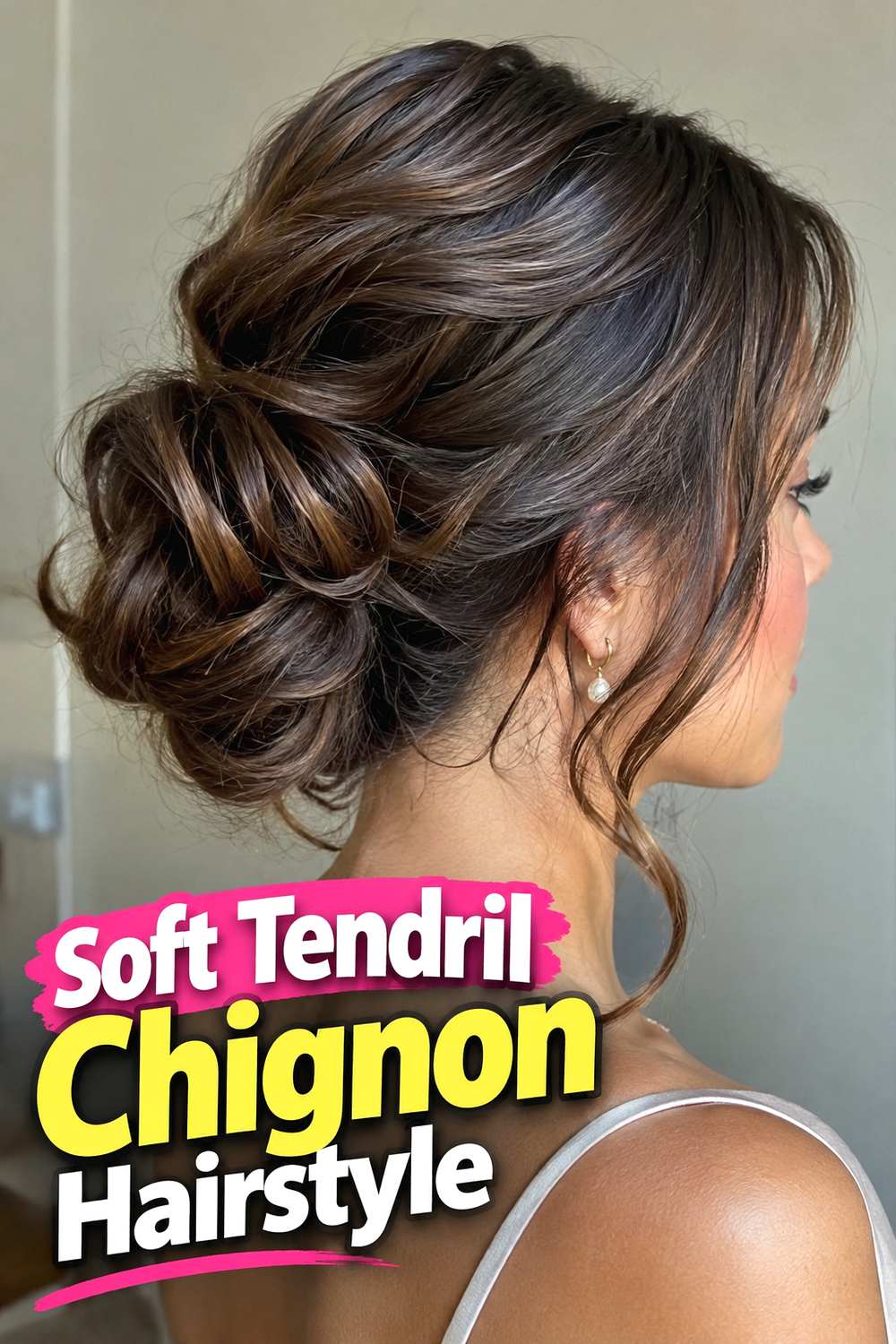 Soft Tendril Chignon Hairstyle