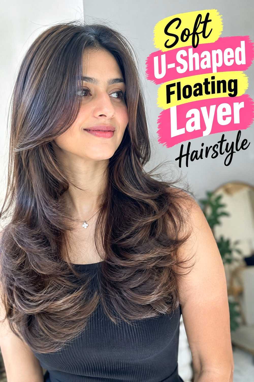 17. Soft U Shaped Floating Layer Hairstyle