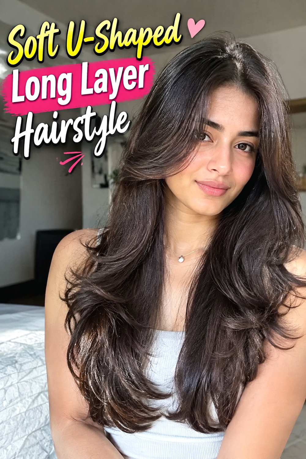 3. Soft U Shaped Long Layer Hairstyle
