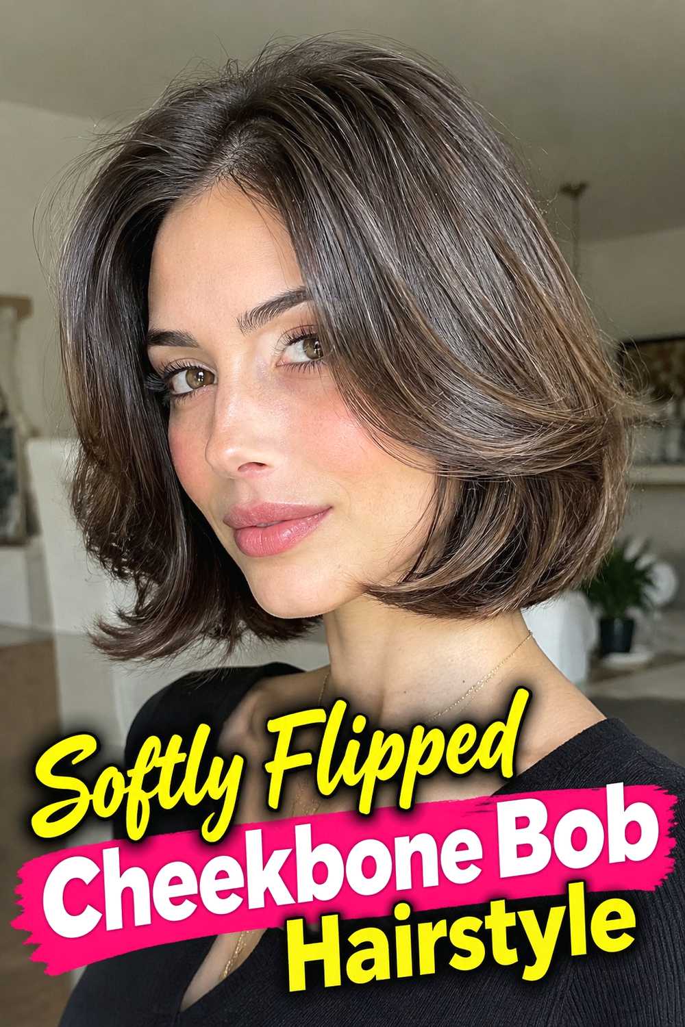 20. Softly Flipped Cheekbone Bob Hairstyle