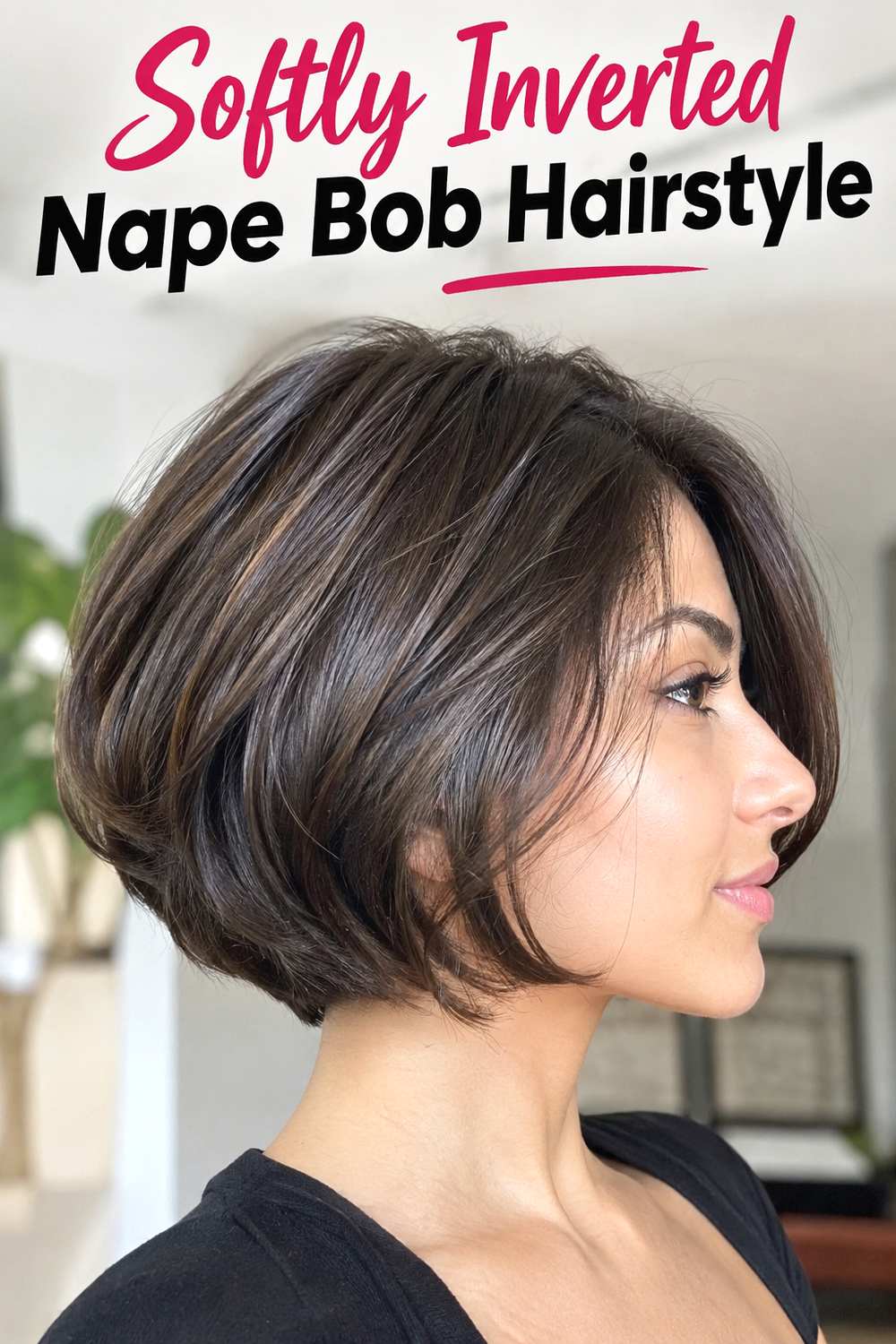 12. Softly Inverted Nape Bob Hairstyle