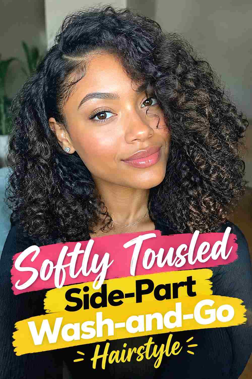 20. Softly Tousled Side Part Wash And Go Hairstyle