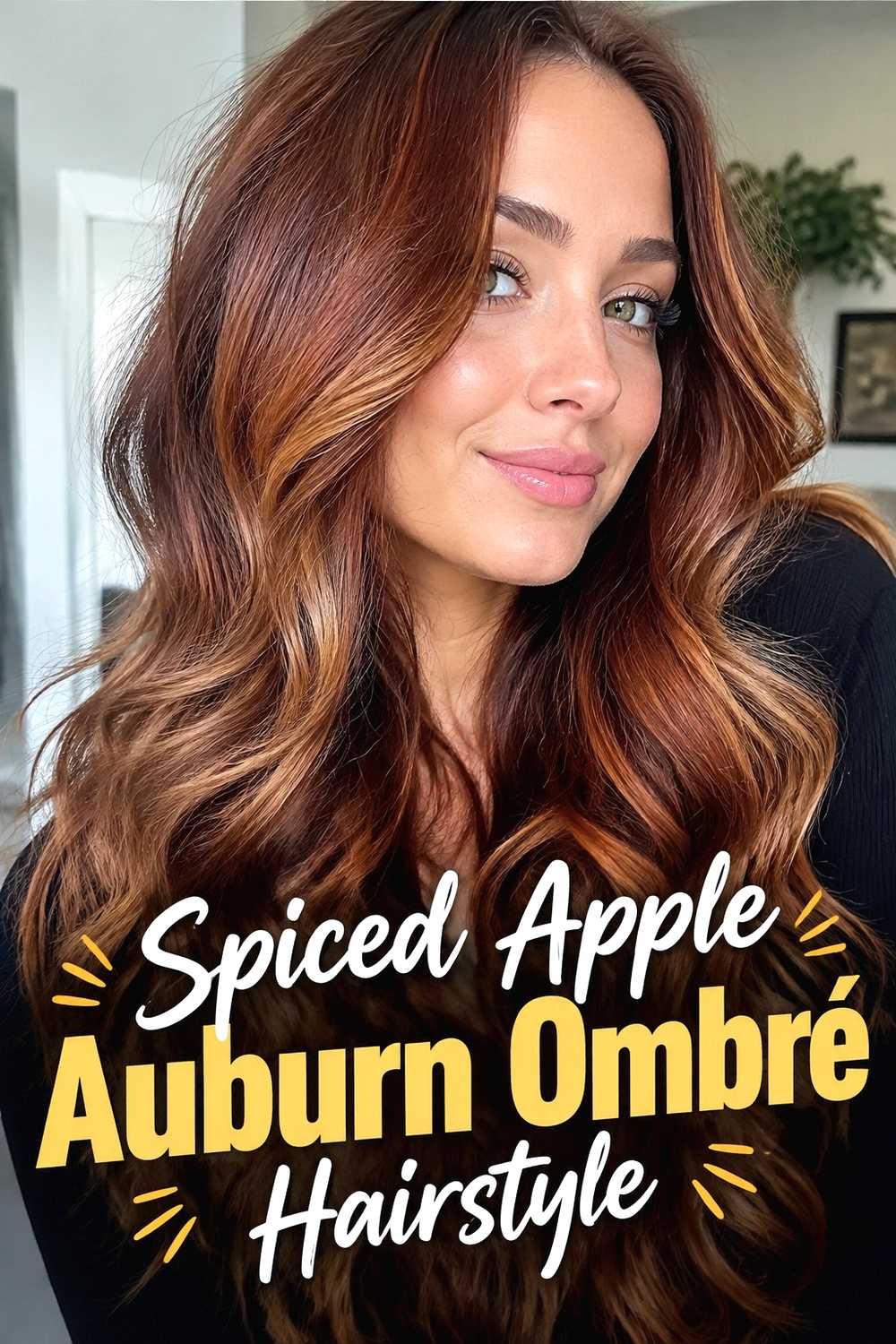 10. Spiced Apple Auburn Ombre Hairstyle