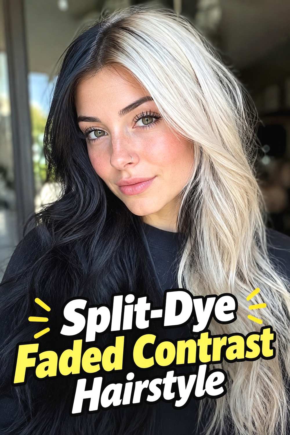 10. Split Dye Faded Contrast Hairstyle