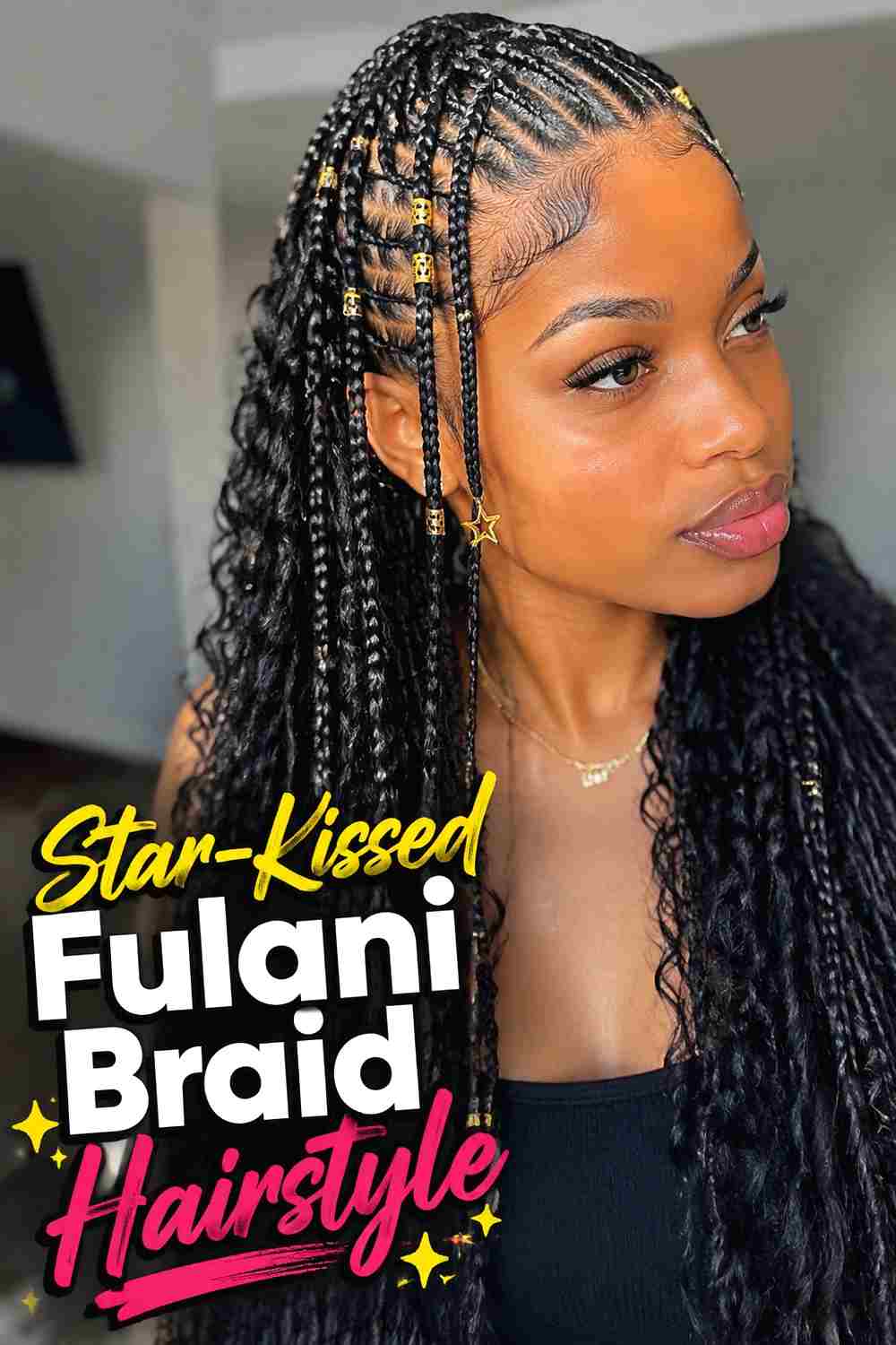 2. Star Kissed Fulani Braid Hairstyle