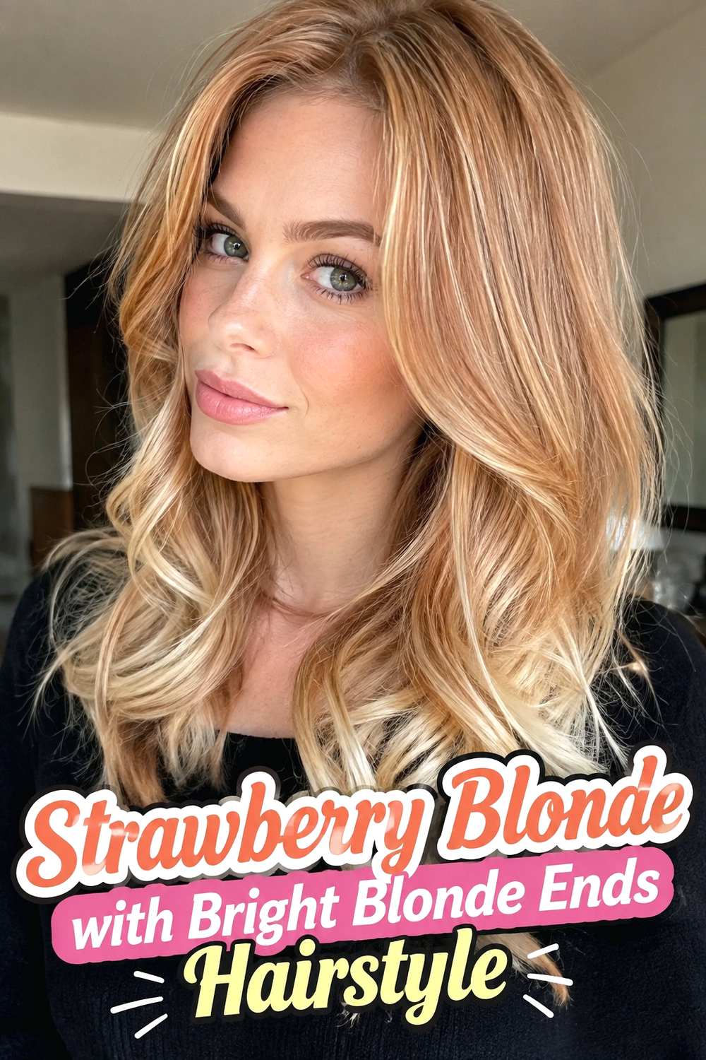 15. Strawberry Blonde With Bright Blonde Ends Hairstyle