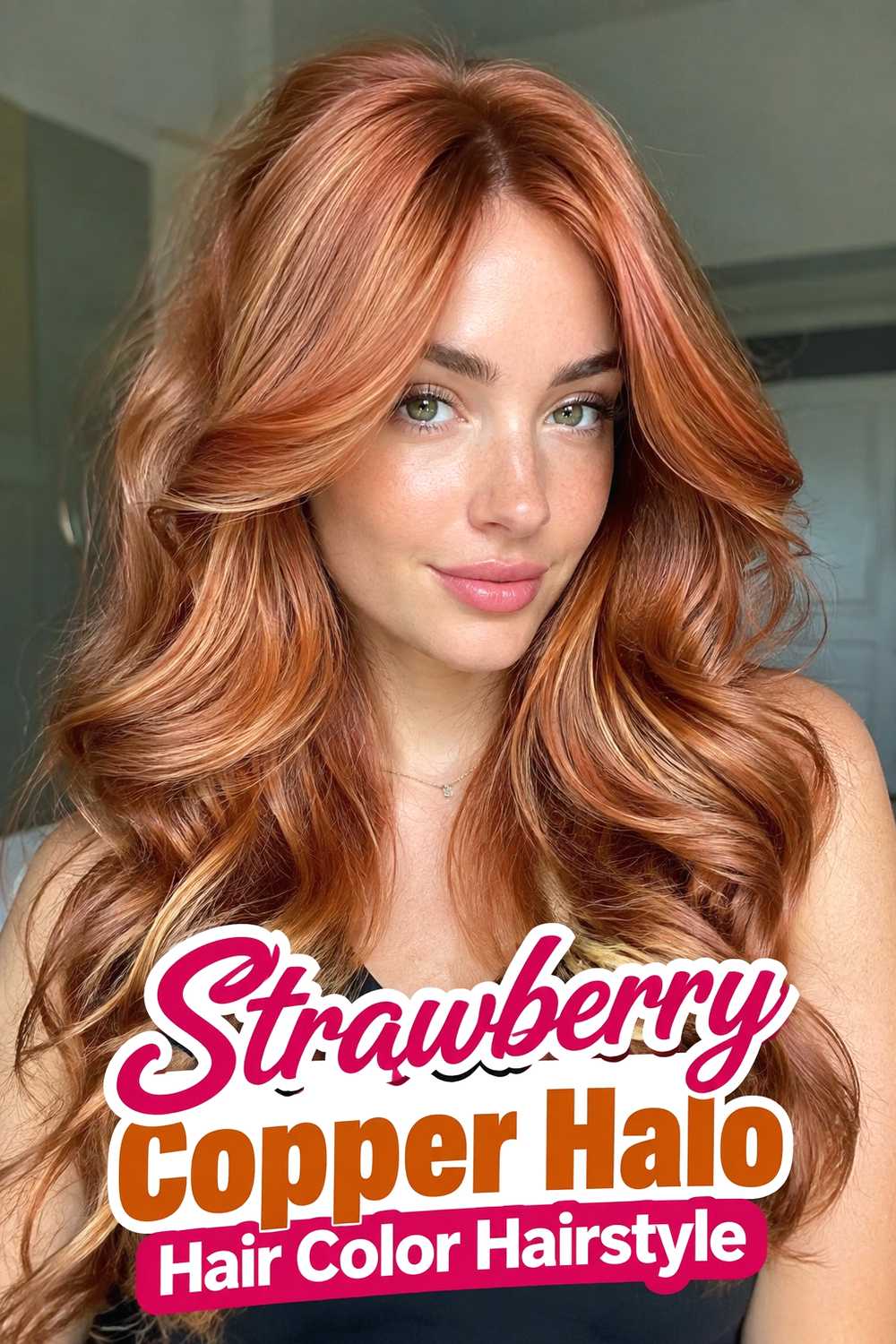 8. Strawberry Copper Halo Hair Color Hairstyle