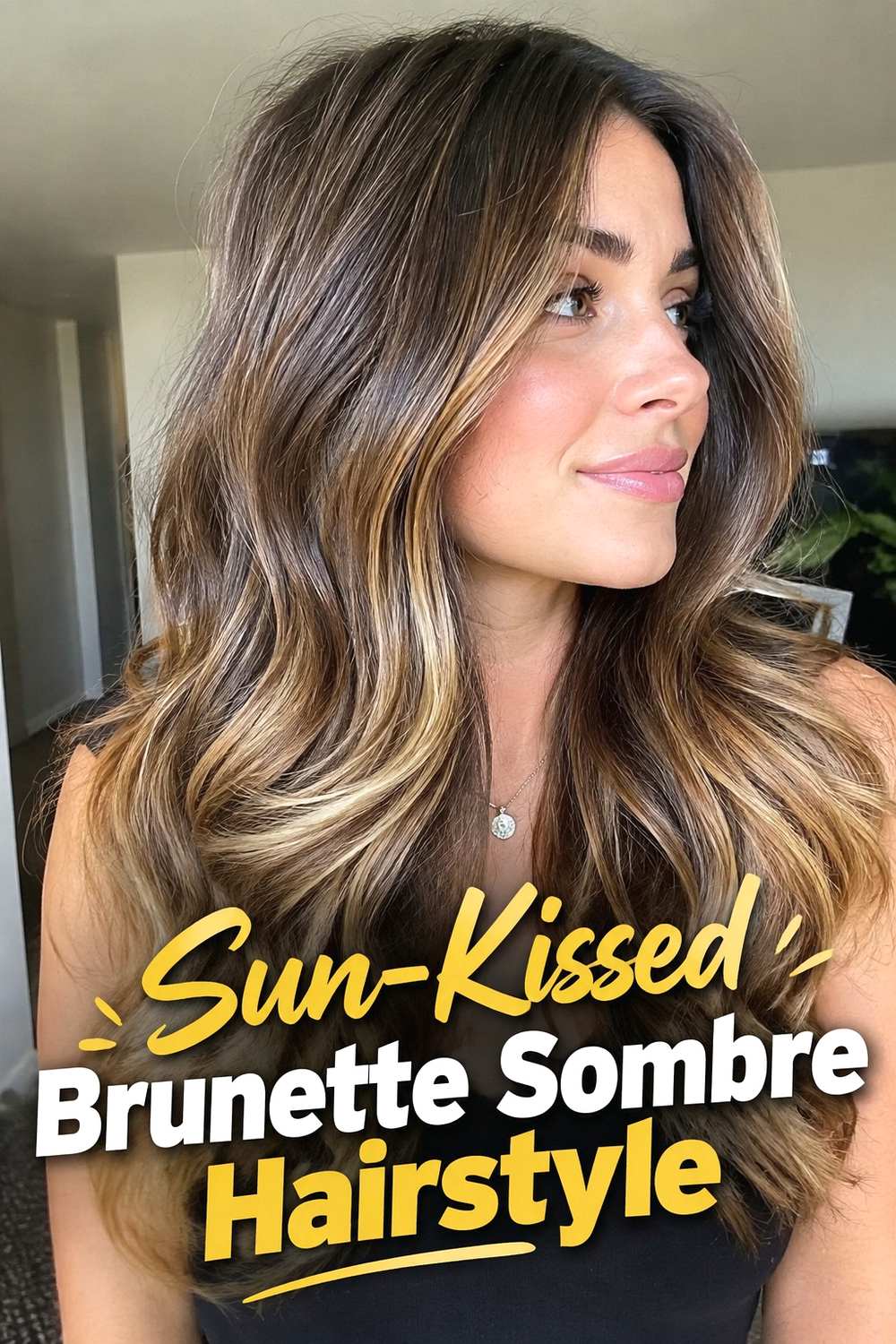 11. Sun Kissed Brunette Sombre Hairstyle