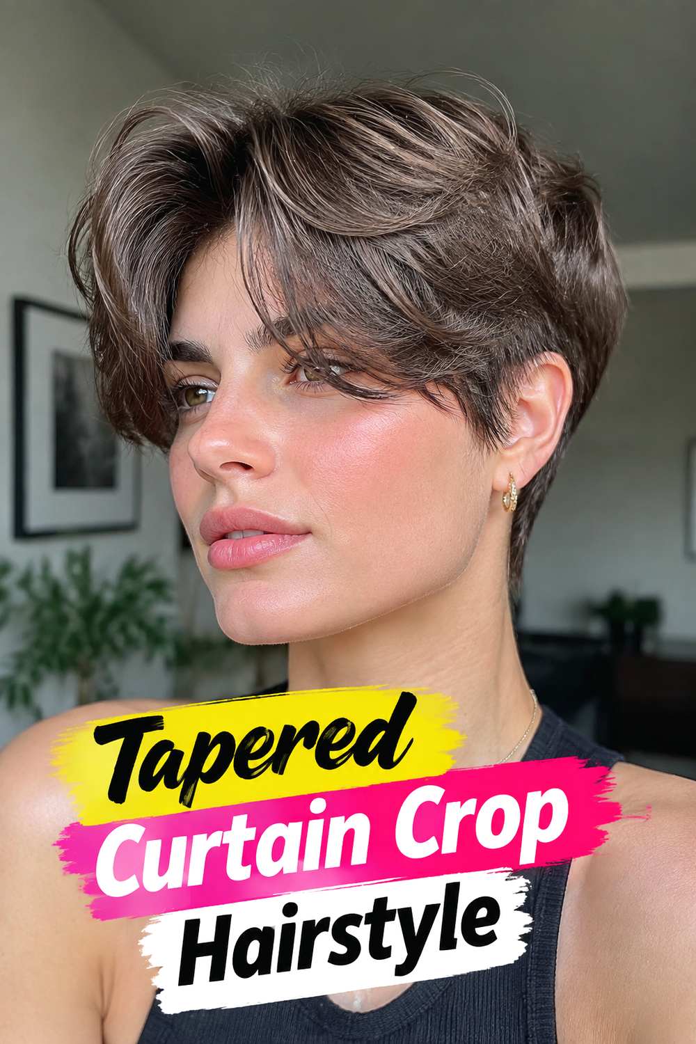 Tapered Curtain Crop Hairstyle