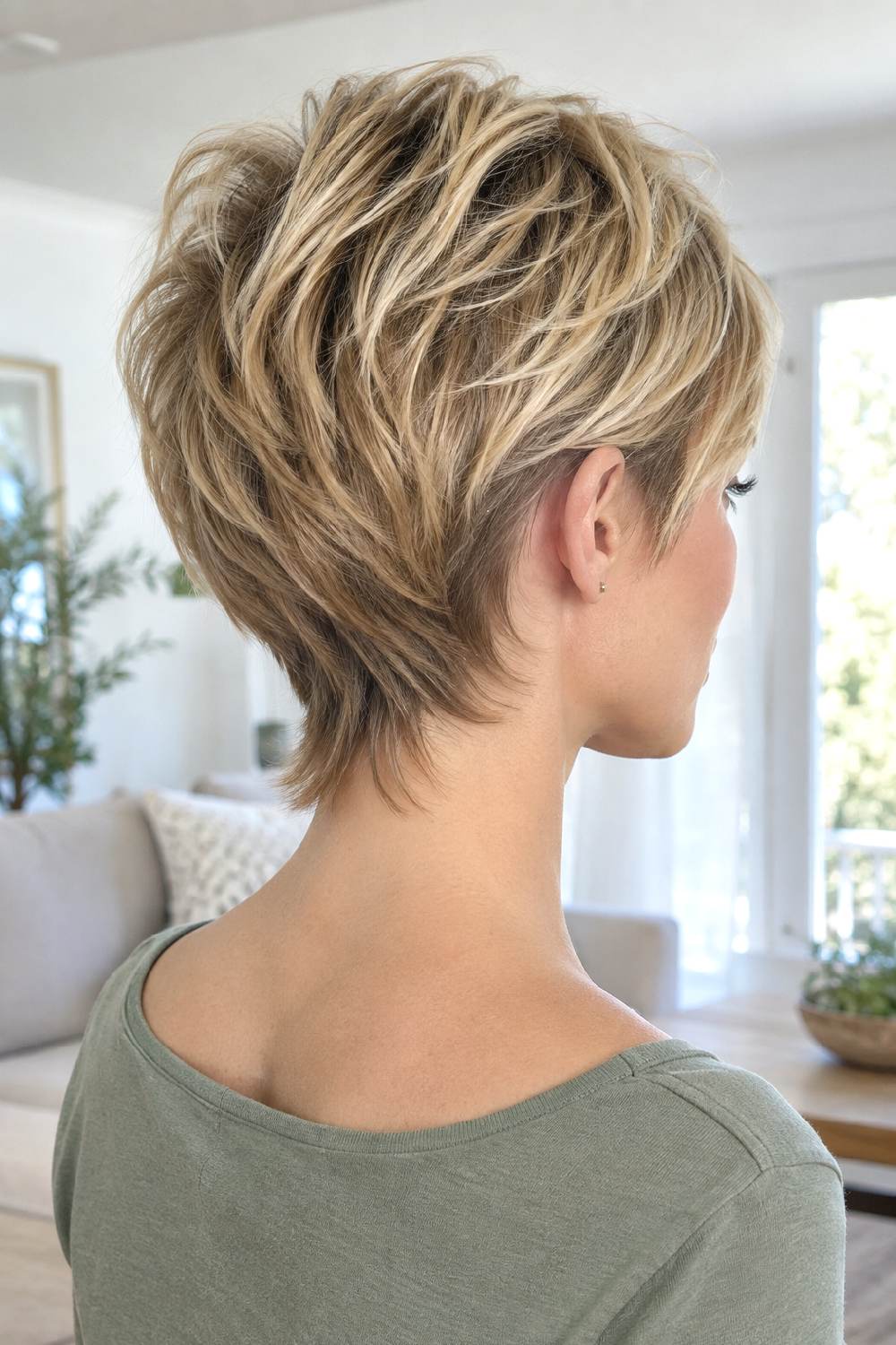 Tapered Neckline Mixie Pixie Mullet Hairstyle
