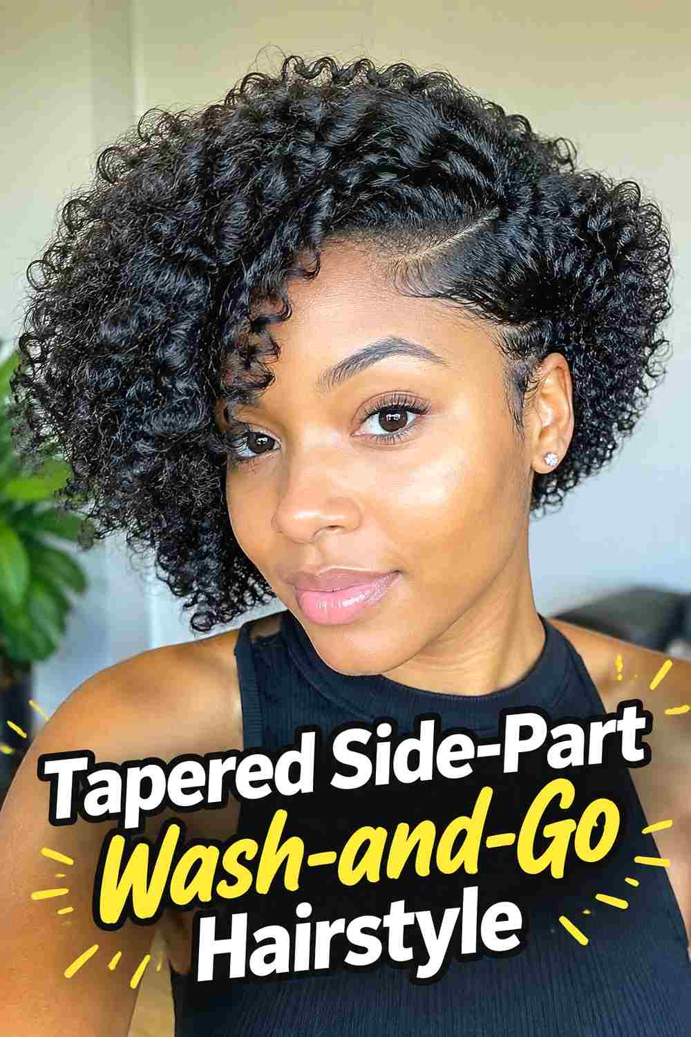 6. Tapered Side Part Wash And Go Hairstyle