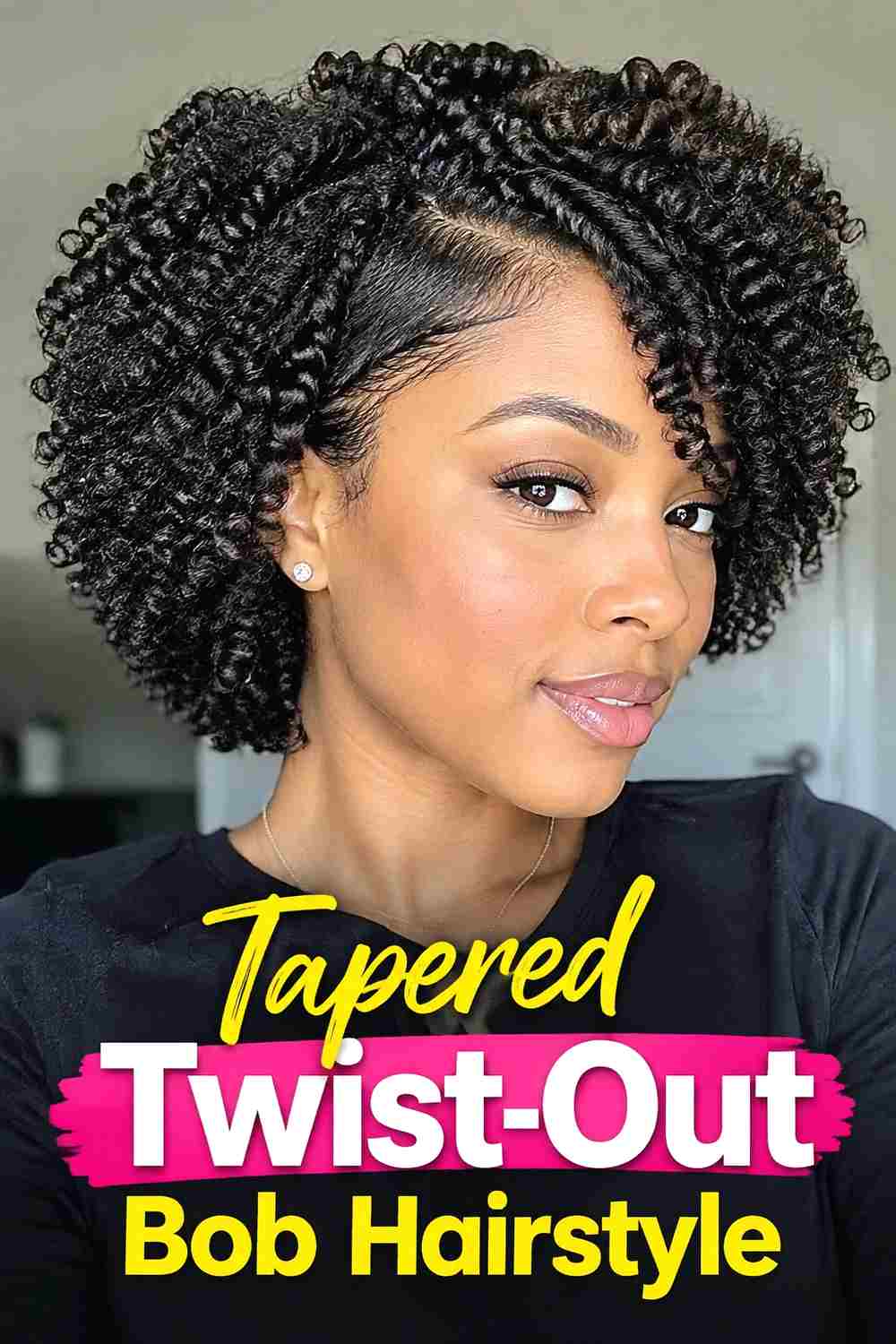 7. Tapered Twist Out Bob Hairstyle