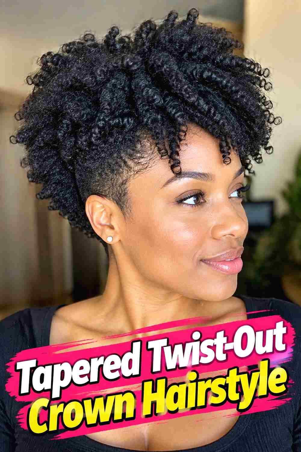 10. Tapered Twist Out Crown Hairstyle