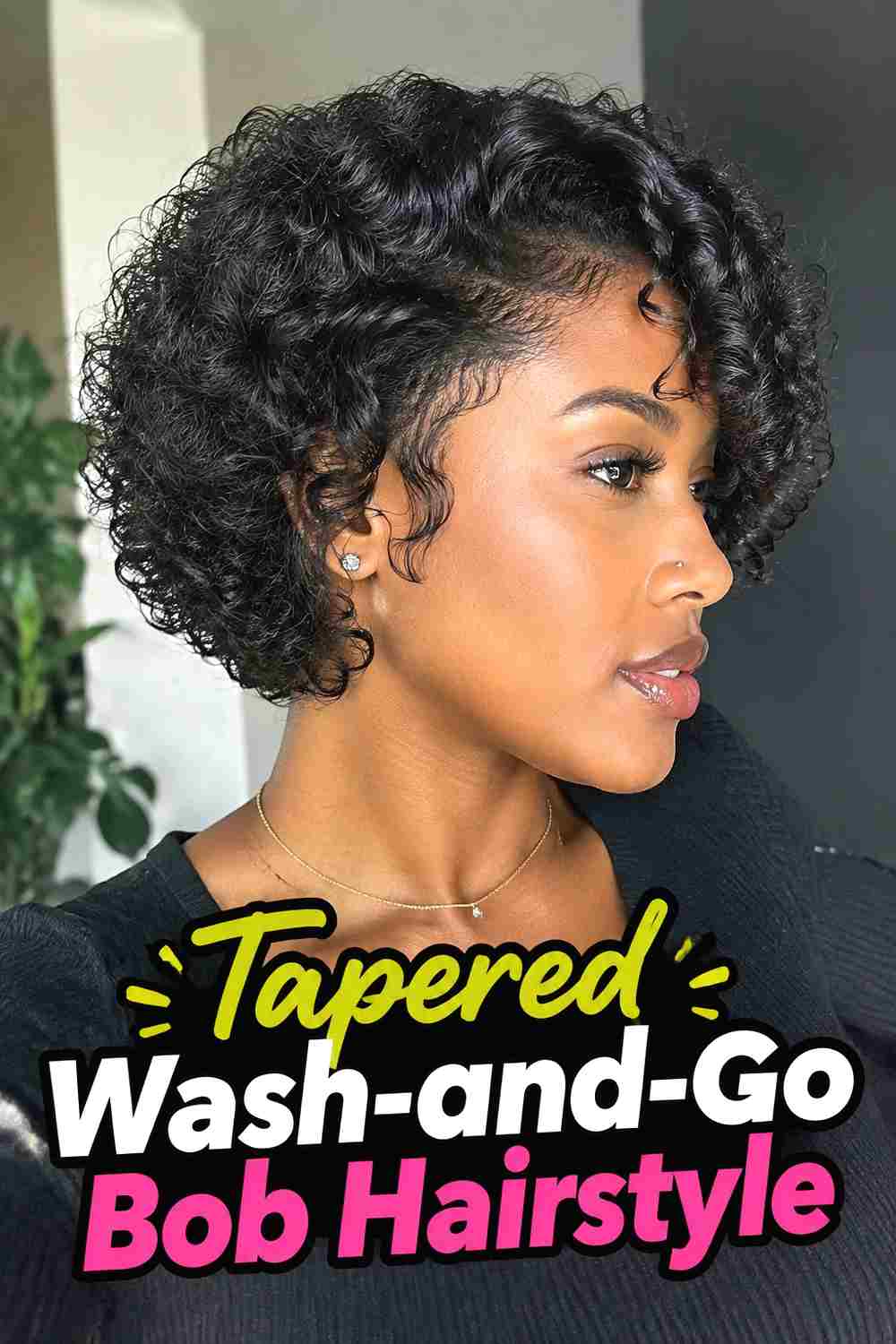 6. Tapered Wash And Go Bob Hairstyle