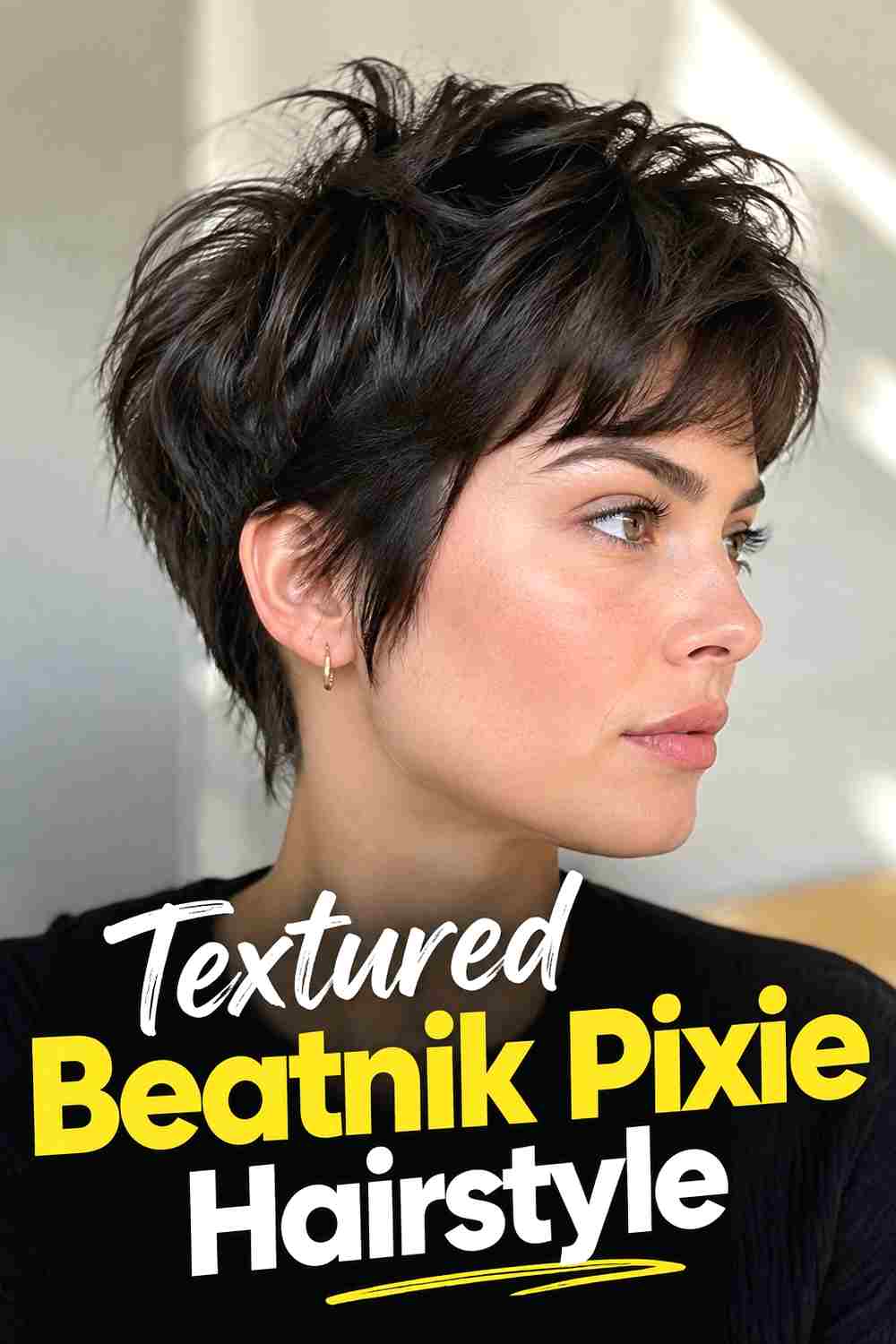 3. Textured Beatnik Pixie Hairstyle