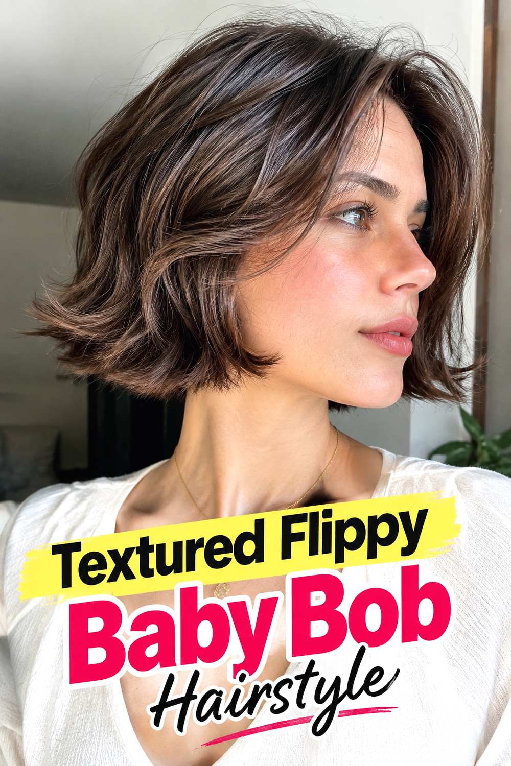 Textured Flippy Baby Bob Hairstyle